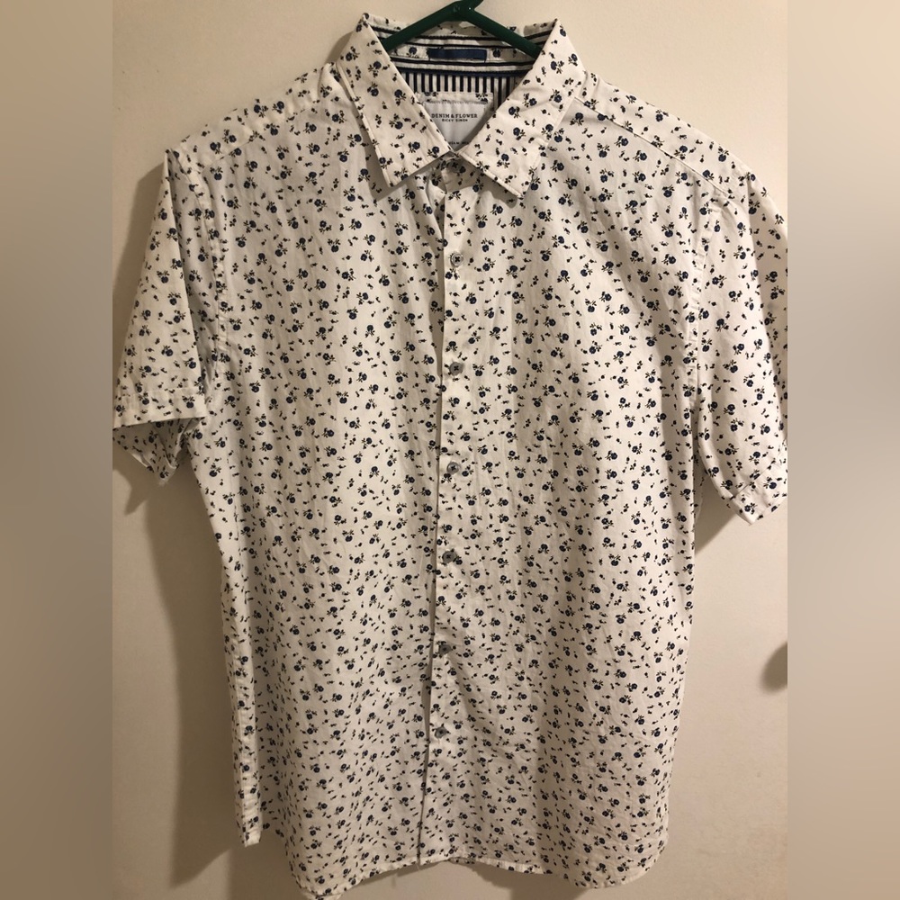 Ricky Singh Denim & Flower Floral Shirt